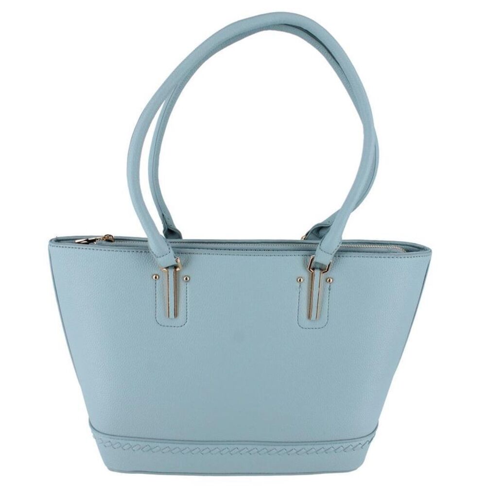 CTM Women's Synthetic Leather Sleek Tote Handbag